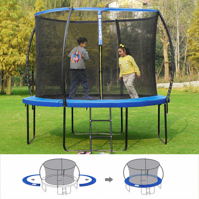 Trampoline randafdekking - Randbescherming - Veiligheidsmat - Blauw