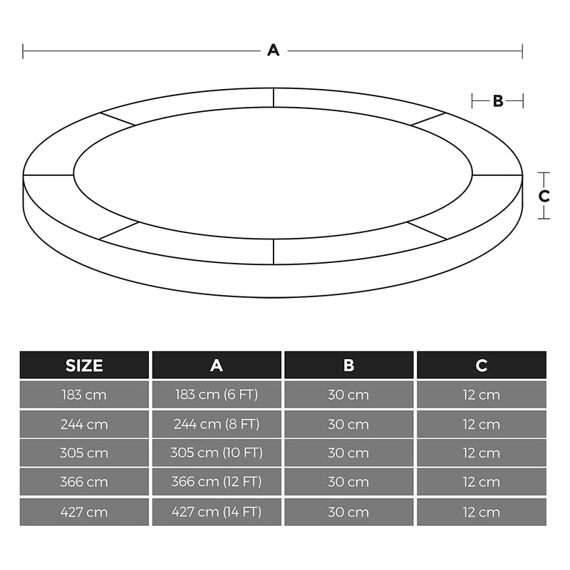 Trampolin - kantdæksel - Ø 183 cm