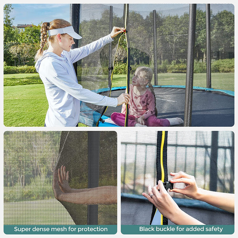 Grote trampoline - Met veiligheidsnet - Ladder en gepolsterde palen -  Ø 305 cm