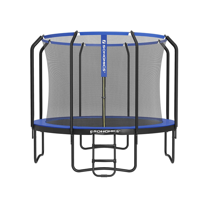 Trampoline - avec filet de sécurité et échelle - 305 cm - bleu foncé