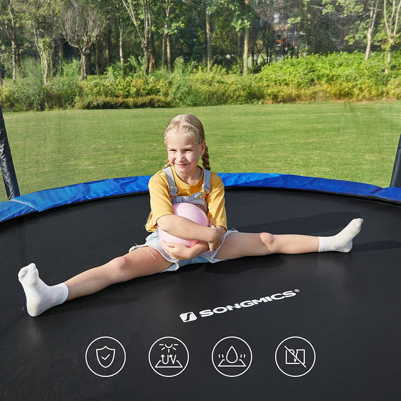 Trampolin - med sikkerhedsnet og stigen - 305 cm - mørkeblå