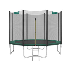 Trampoline Ø 305 cm - Ronde tuintrampoline - Met veiligheidsnet - Met ladder - Groen