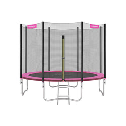 Trampolin - Garden Trampoline - Ø 366 cm - med säkerhetsnät - med stege - rosa