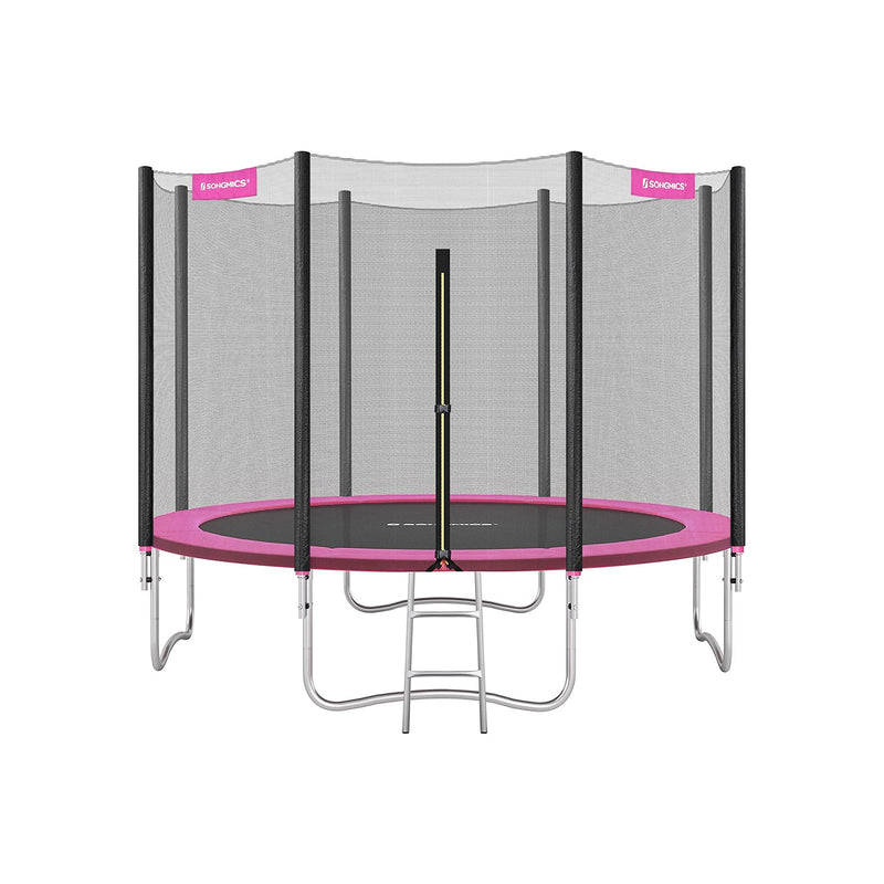 Trampoline - Tuintrampoline - Ø 366 cm - Met veiligheidsnet - Met ladder - Roze