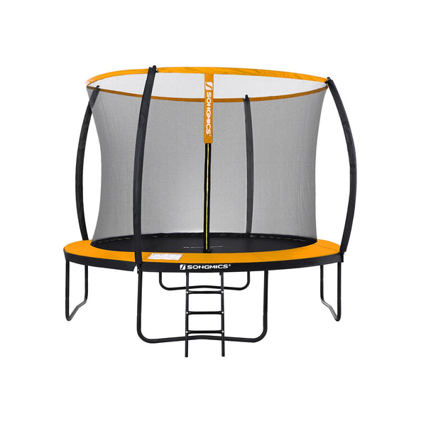 Garden Trampoline - Ø 366 cm - med säkerhetsnät - med trappor - Orange