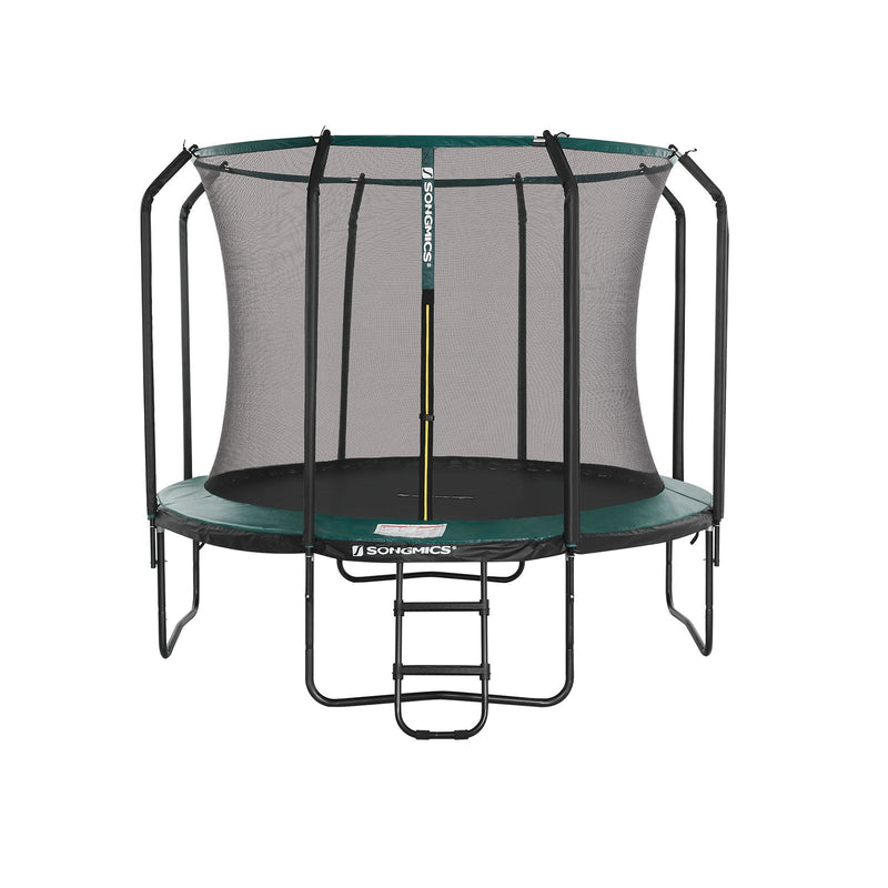 Grote trampoline - Ø 366 cm - Met binnennet - Met veiligheidsnet en ladder - Groen