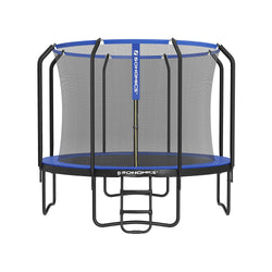 Trambulină - rotundă - 366 cm - cu plasă de siguranță și scară - albastru închis