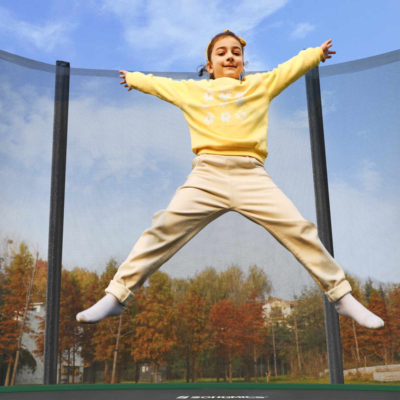 Trampoline - Tuintrampoline - Ø 427 cm - Met veiligheidsnet - Met trap - Groen