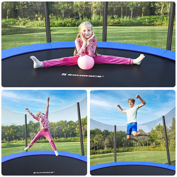 Trampolin - med stige og sikkerhedsdækning - Rund - Ø 427 cm