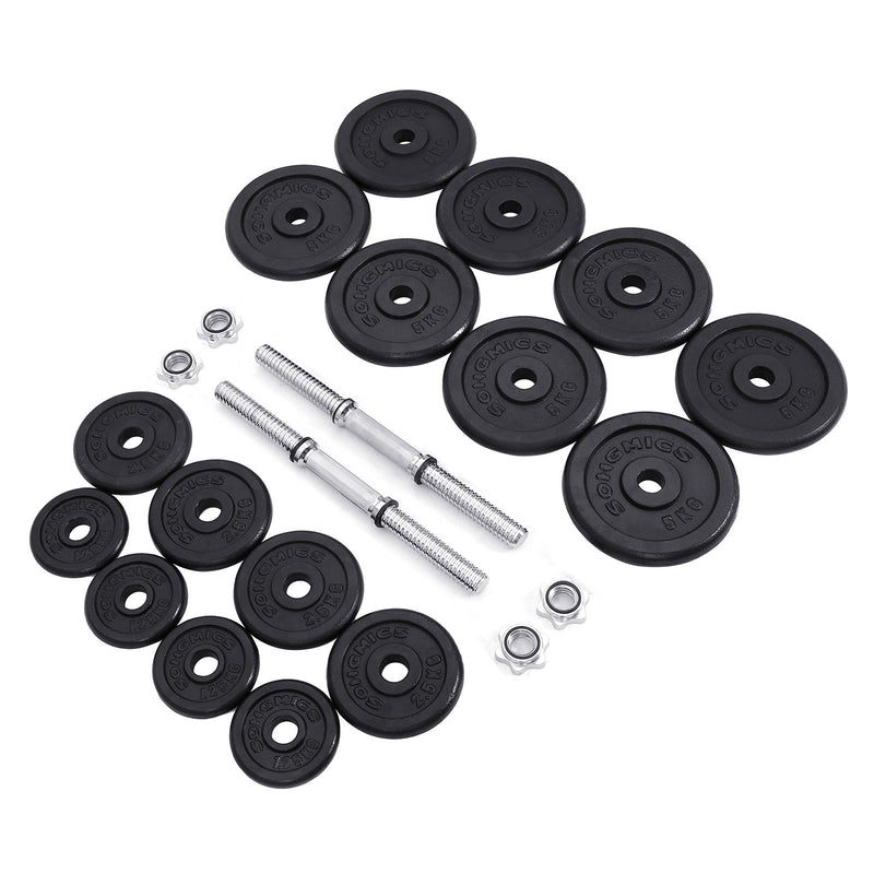 Set de gantere - Gantere - fontă - reglabil - set de 2 - 60 kg - pentru sala de sport de acasă