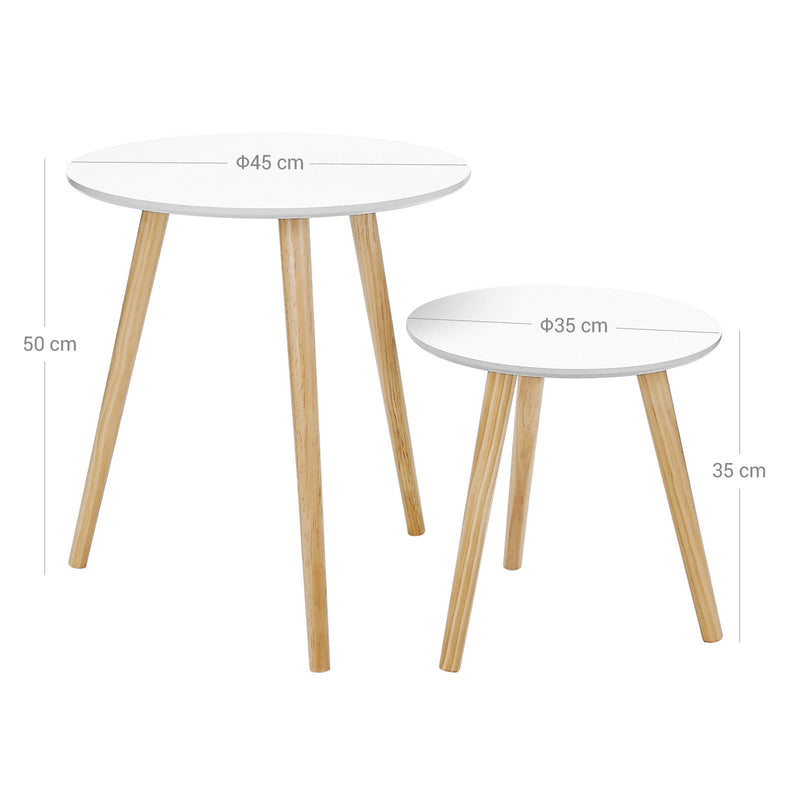 Ensemble de 2 tables latérales - blanc