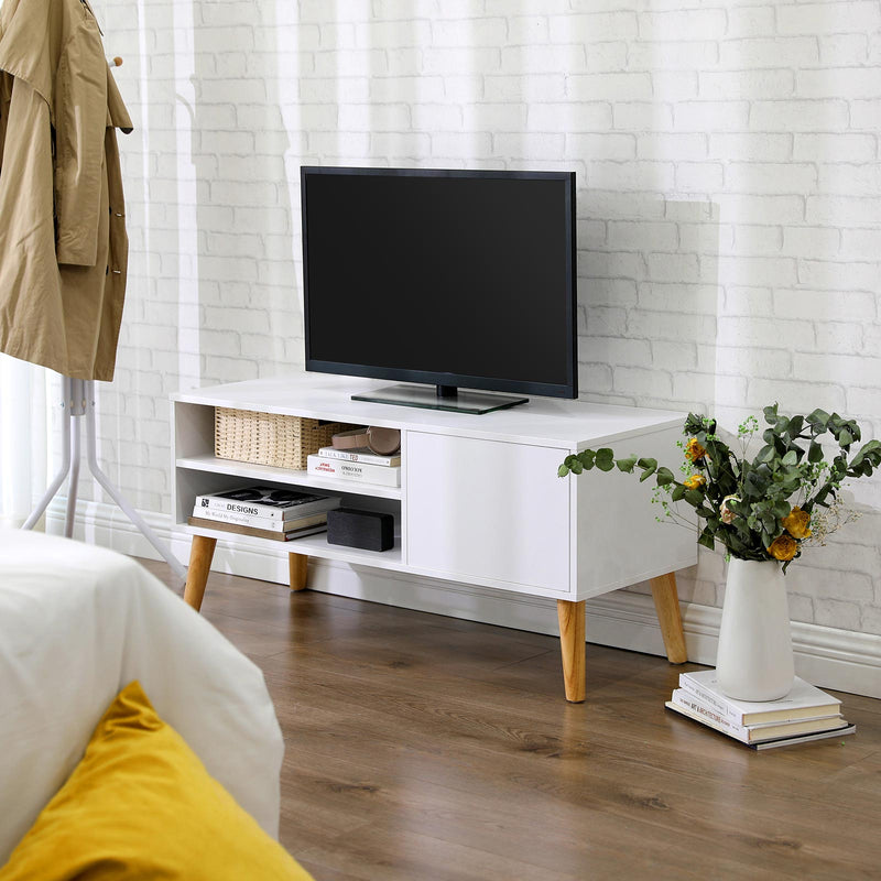 TV-kast - Lowboard - Televisietafel - Salontafel - Televisiekast - Modern - Wit