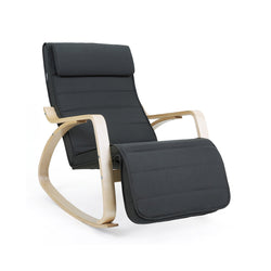 Rockstol - Relax Chair - Lounge Chair - 5 -Fold justerbar fotänd - Grå