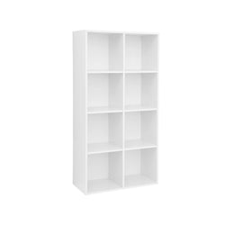 Bibliothèque - Bibelles - Bureau de bureau - avec 8 compartiments - blanc