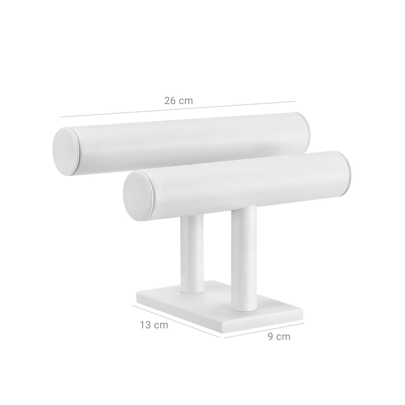 Stand de bijuterii - Suport de bijuterii - cu 2 rulouri - Brățară Standard - Alb