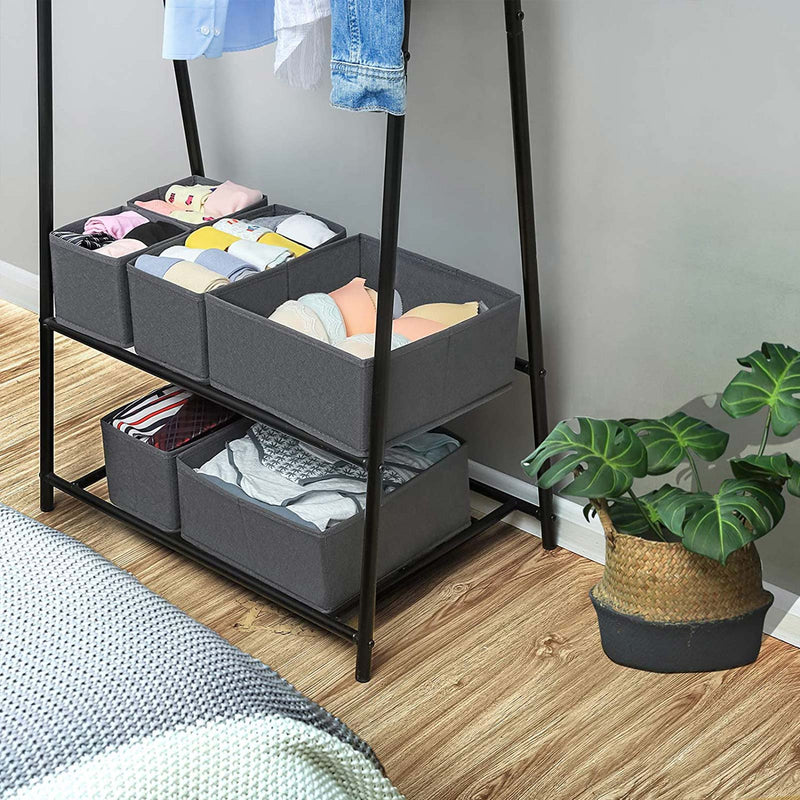 Panier de chaussettes - Panier de sous-vêtements - Organisateur de l'armoire - Organisateur de tiroir - Gray