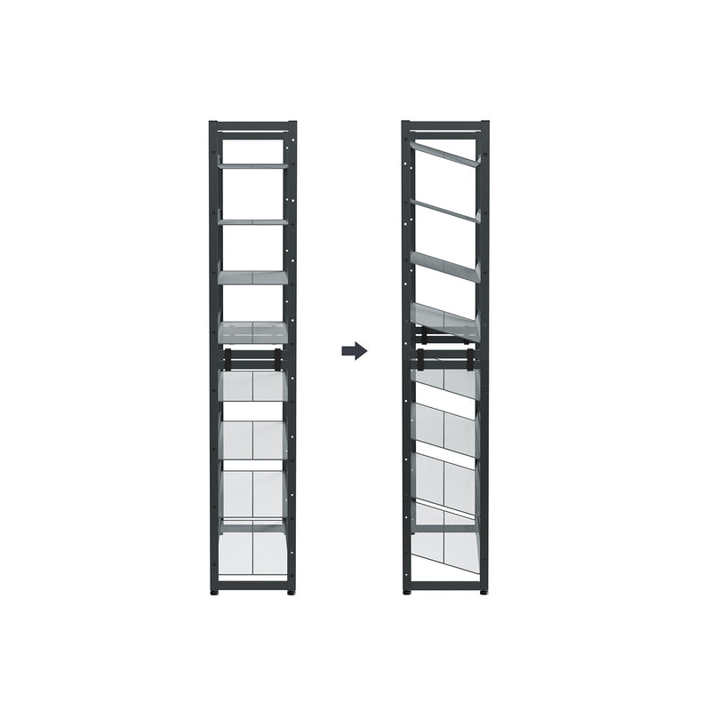 Sko rack - med 8 niveauer - skoopbevaring - 2 stabelbare hylder - med 4 niveauer