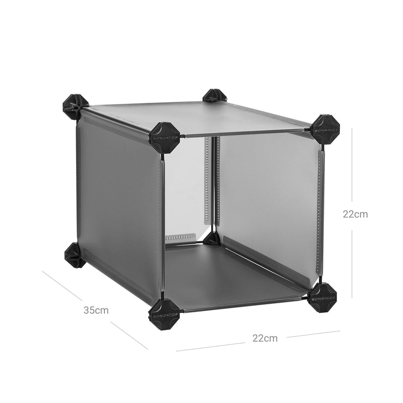 Rack à chaussures - boîtes de rangement - armoire cube - avec 15 compartiments - noir