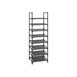 Shoe Rack med 8 hyllor - Standing Rack - Svart