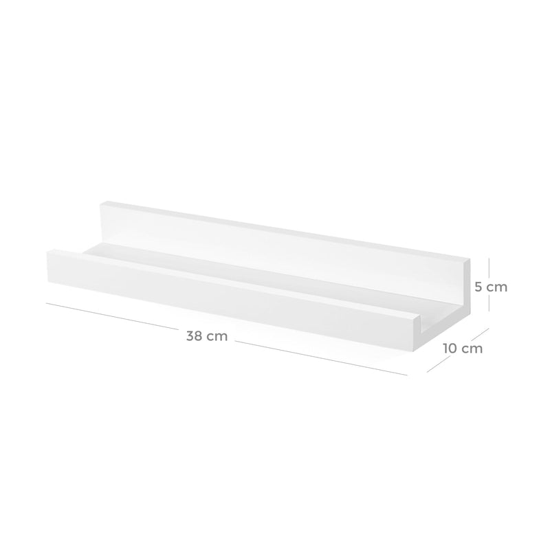 Vrijhangende boekenplanken - Set van 3 - Zwevende planken - Hoogglans