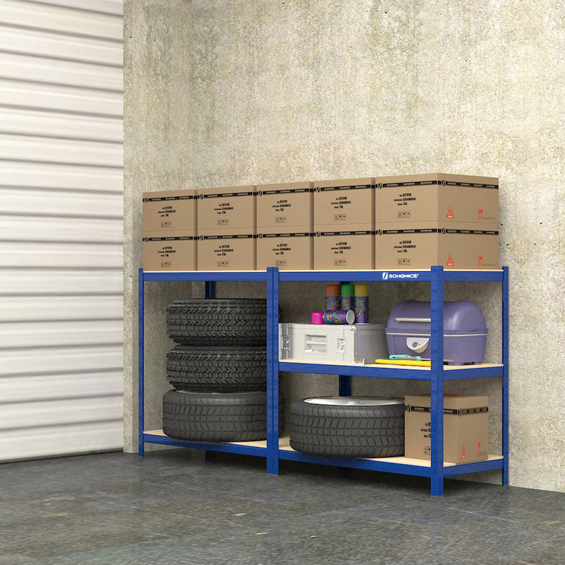 Rack Box - Warehouse Rack - 5 -Layer Rack - 30 x 75 x 150 cm - Blue