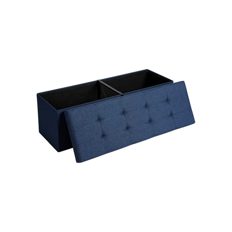 Bank - med lagringsutrymme - Seat Box - Storage Box - Foldbar - Max. Statisk belastning 300 kg - blå