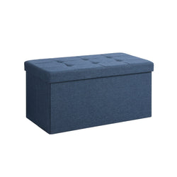 Boîte de siège - canapé - Stockage - Sofa ottoman - boîte avec couvercle - canapé pliable - jusqu'à 300 kg taxables - bleu