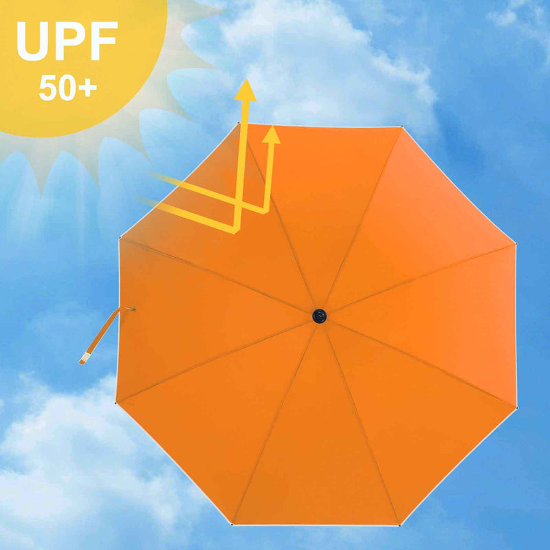 Parasol - Tuinparasol - Ø 160 cm - Achthoekig - Kantelbaar - Met zwengel - Oranje