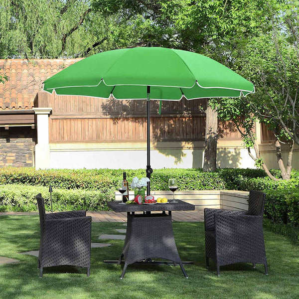 Parasol - Garden Parasol - Ø 180 cm - Octogonal - Tiltable - avec manivelle - vert