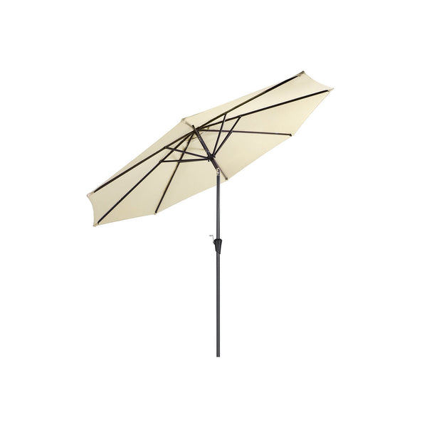 Parasol - haveskærm - ottekantet - med slinger - Ø 300 cm - beige