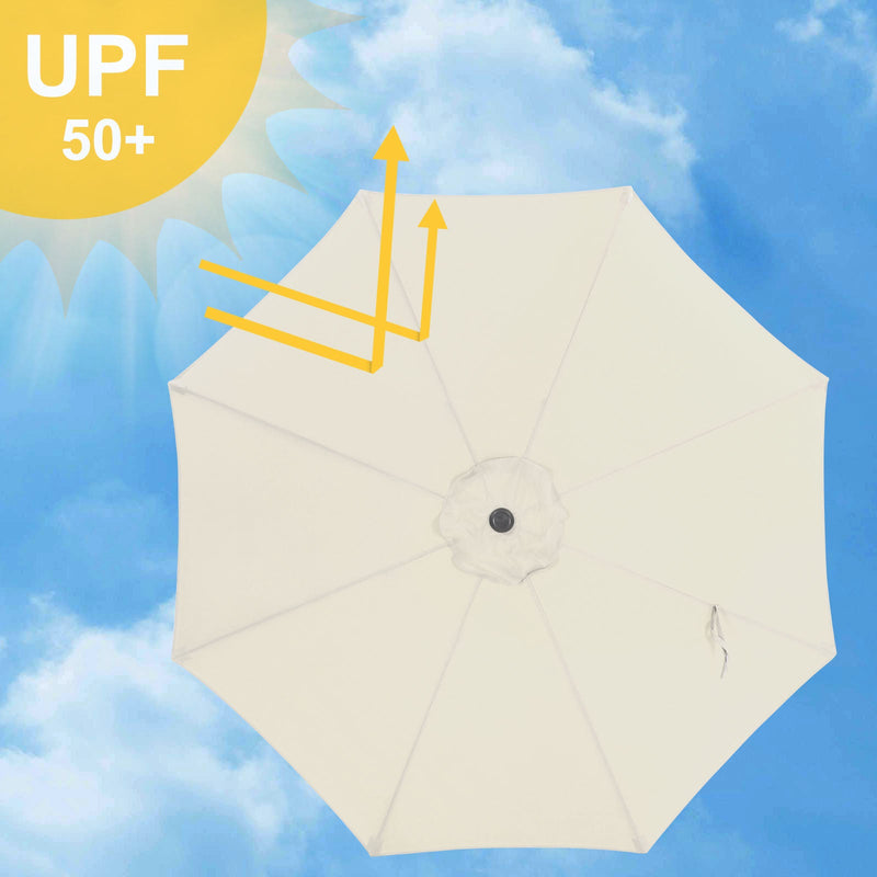 Parasol - Puutarhanäyttö - kahdeksankulmainen - Slinger - Ø 300 cm - beige