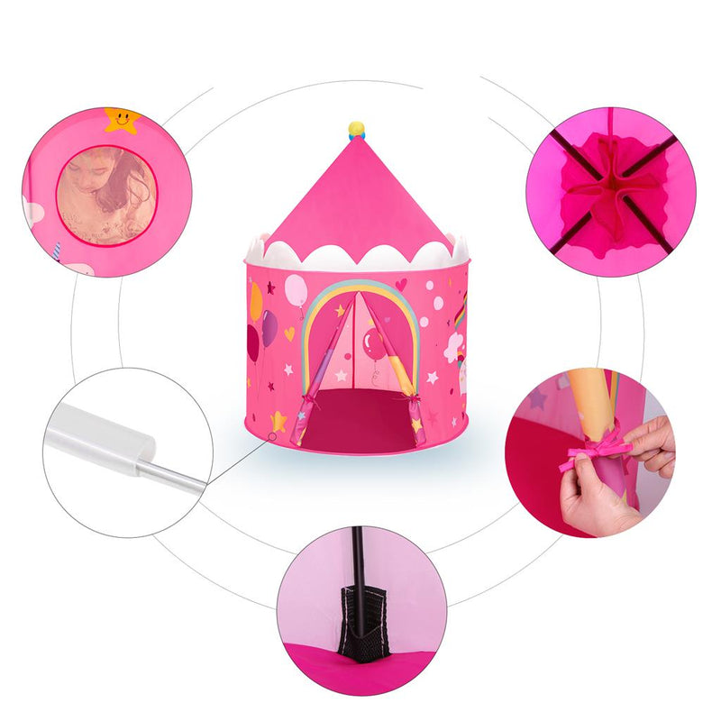 Princess Castle - Castle - Play Cort - Pink - Pentru copii