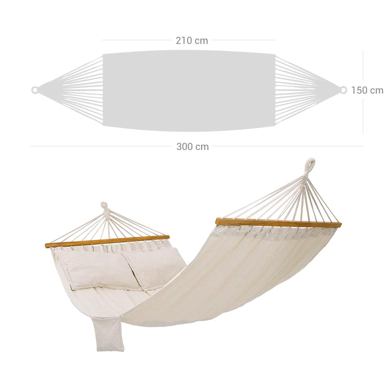 Mat Hamming - cu 2 perne - 210 x 150 cm - bej