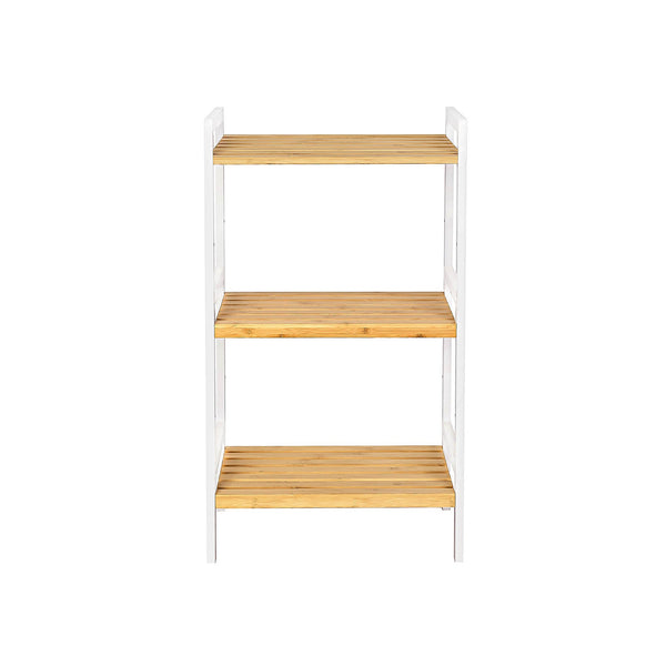 Bamboerek - keukenrek - Badkamerrek - Boekenkast - Staand rek - Met 3 legplanken - 45 x 31,5 x 80 cm