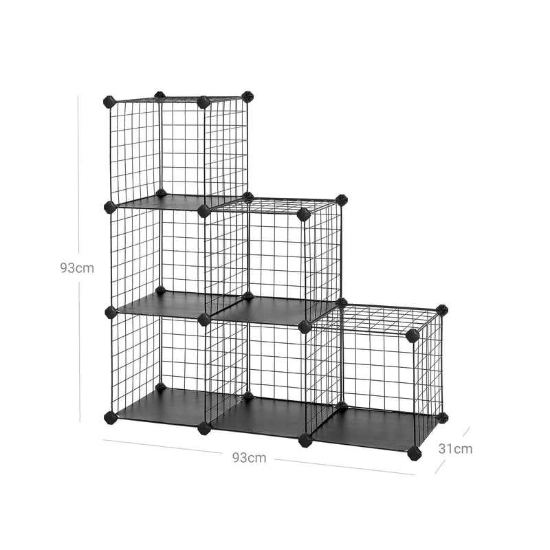 Cube -kaappi - säilytyskaappi - vaatekaappi - kuutiot - 63 x 31 x 93 cm - musta