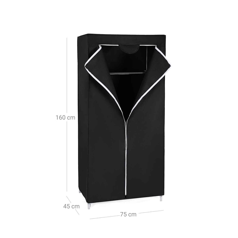 Garderobe - Stof garderobe - Vouwgarderobe - Kledingkast - Grijs