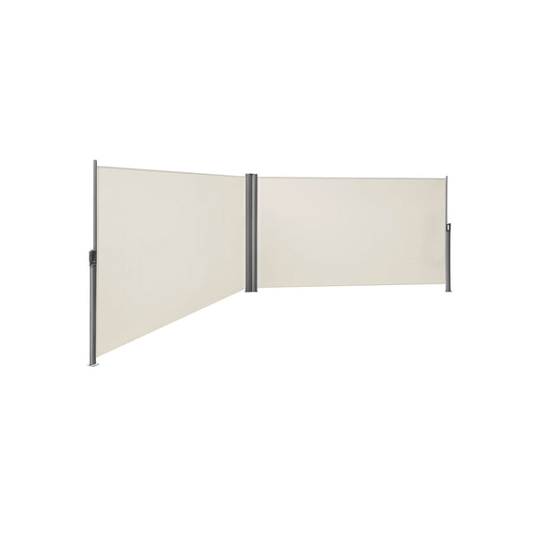 Canopy lateral dublu - Protecția solară - Protecția confidențialității - 160 x 600 cm - bej