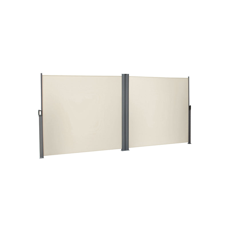 Canopy lateral dublu - Protecția solară - Protecția confidențialității - 160 x 600 cm - bej