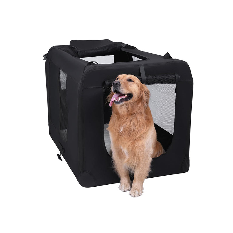 Transportpose - Hundetransportboks - Til kæledyr - 91 x 63 x 63 cm - Sort