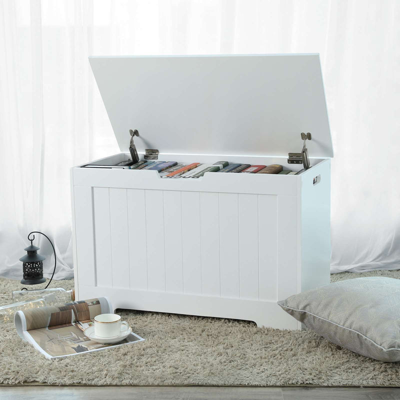 Banc de chaussures - canapé avec espace de stockage - armoire de rangement - boîte à jouets - blanc