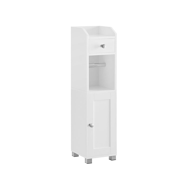 Armoire toilettes - Meubles de salle de bain - jambes étanches - avec étagère réglable - blanc