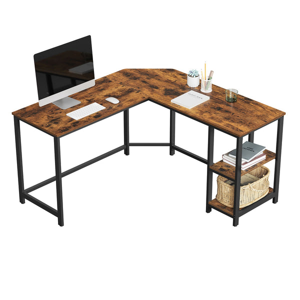 Bureau - Hoekbureau - Design industriel - L Hoek Bureau - Vintage Brown / Black