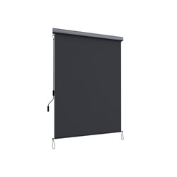 Roller Blind - Paravent pentru Outdoor - Sunshade - Vizualizare Protecție - pentru balcon - Terasa - Grădină - Cu locuință - Gri - 2,5 x 1,4 m