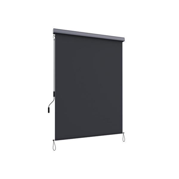 ROLLER Blind - Paravent for Outdoor - Auringonvarjo - Näkymä suojaus - Parveke - Terassi - Puutarha - Asunto - Harmaa - 2,5 x 1,4 metriä