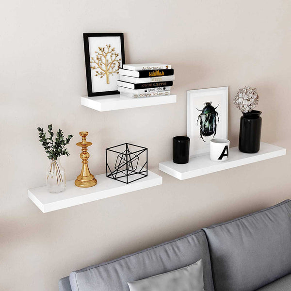Wandplank - Zwevende plank - Decoratie plank - Decoratieve wandplank - Wit