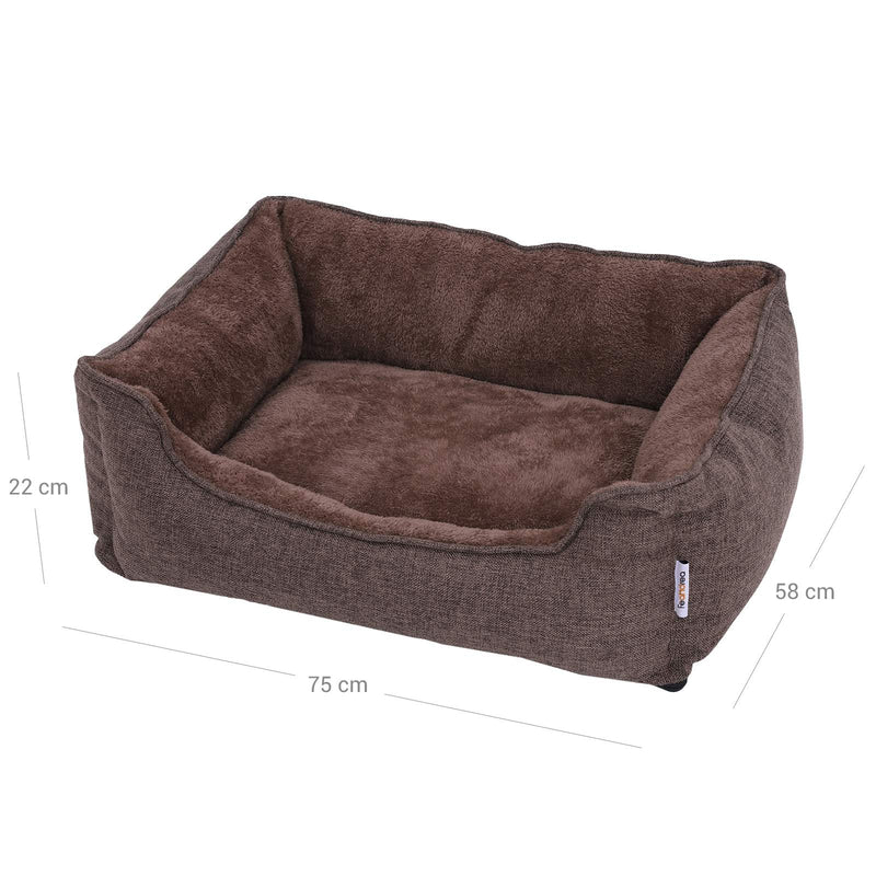 Lit de chien - lit de chien - coussin de chien - 75 cm - brun