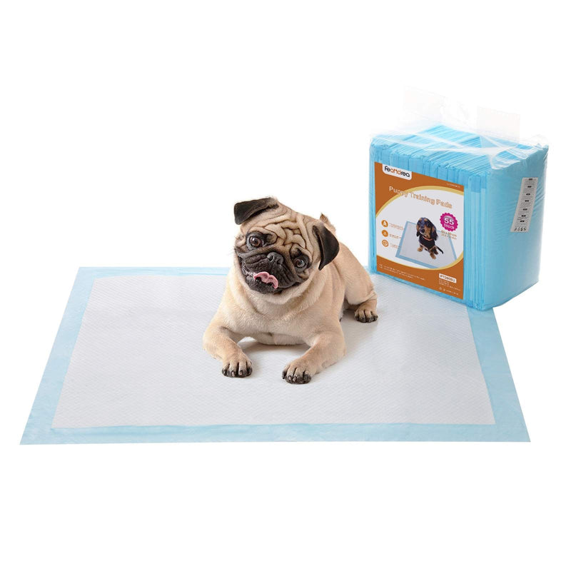 Puppy-toilet - Hygiënepads - 90 x 60 cm - 55 stuks - Blauw wit