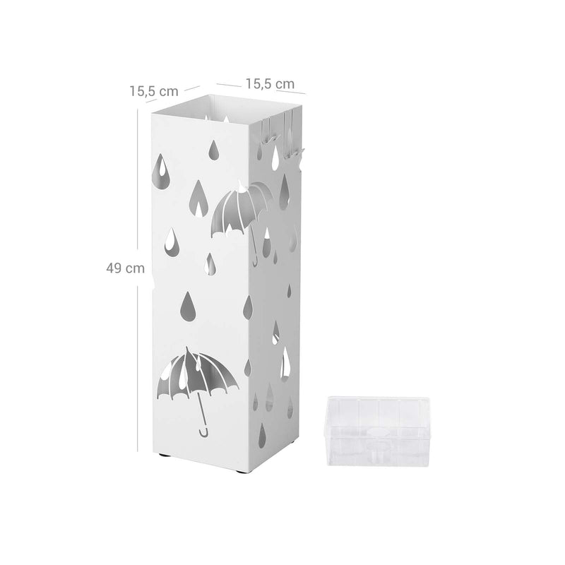 Cutie Umbrella - Metal Umbrella Box - 15,5 x 15,5 x 49 cm - alb