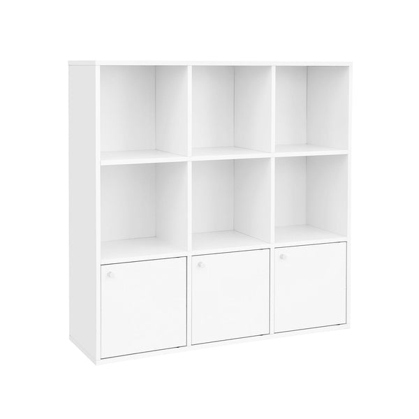 Bibliotecă - Cabinet detașat - Control de depozitare - Plank detașat - Cabinet Cube - 9 companii - Alb