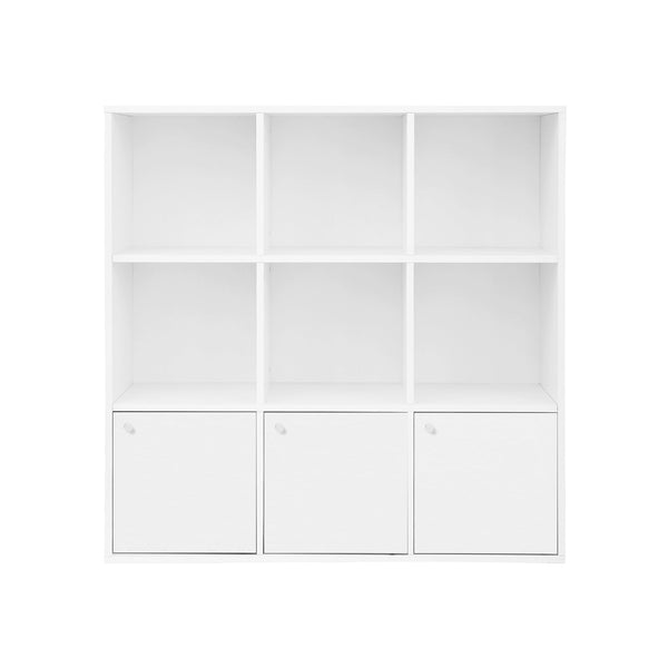 Bibliotecă - Cabinet detașat - Control de depozitare - Plank detașat - Cabinet Cube - 9 companii - Alb